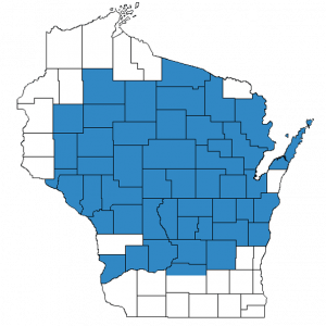 Wisconsin map showing water treatment service area